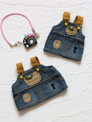 [clothes only] cloth cloth clothes doll plush doll Y078 patch strap skirt joint bear costume accessories